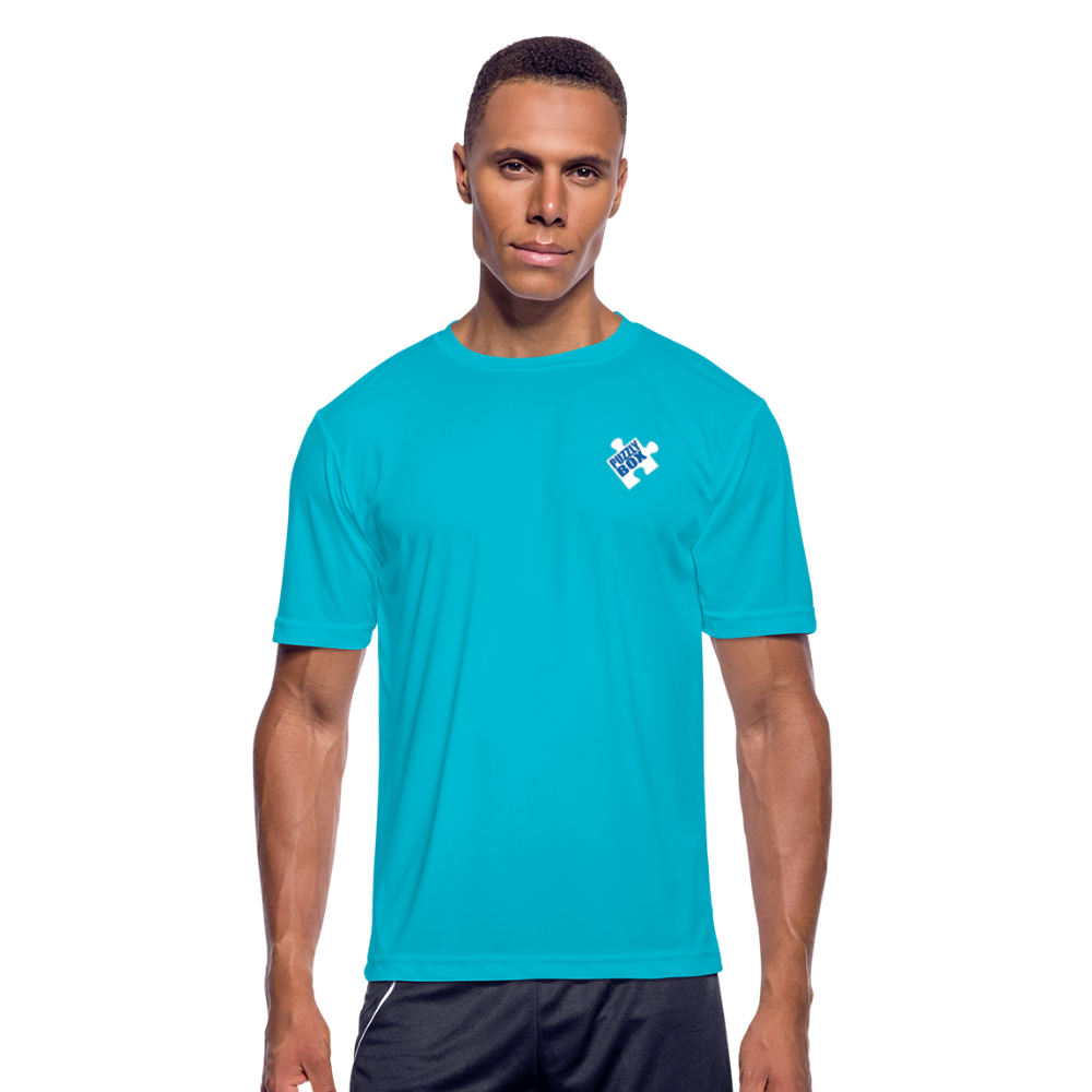 Men’s Puzzly Box Performance T-Shirt - turquoise