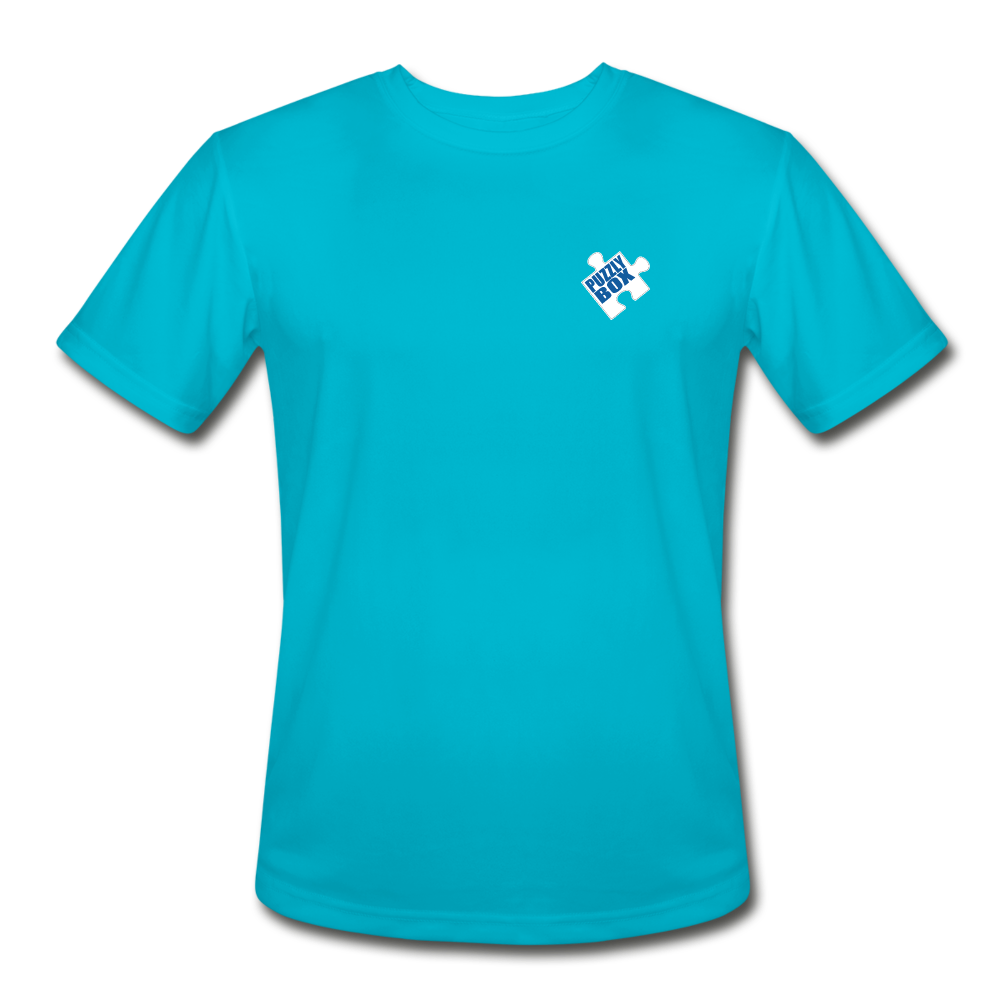 Men’s Puzzly Box Performance T-Shirt - turquoise