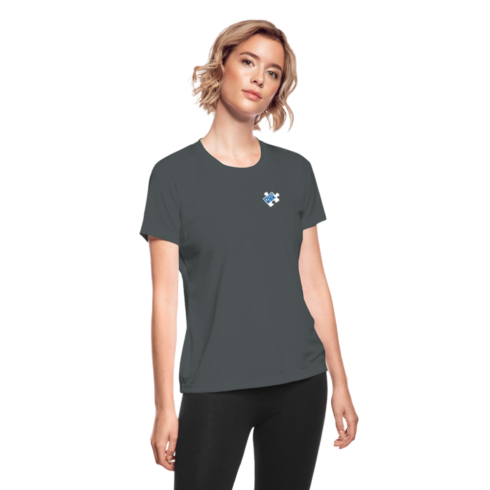 Women's Puzzly Box Performance T-Shirt - charcoal