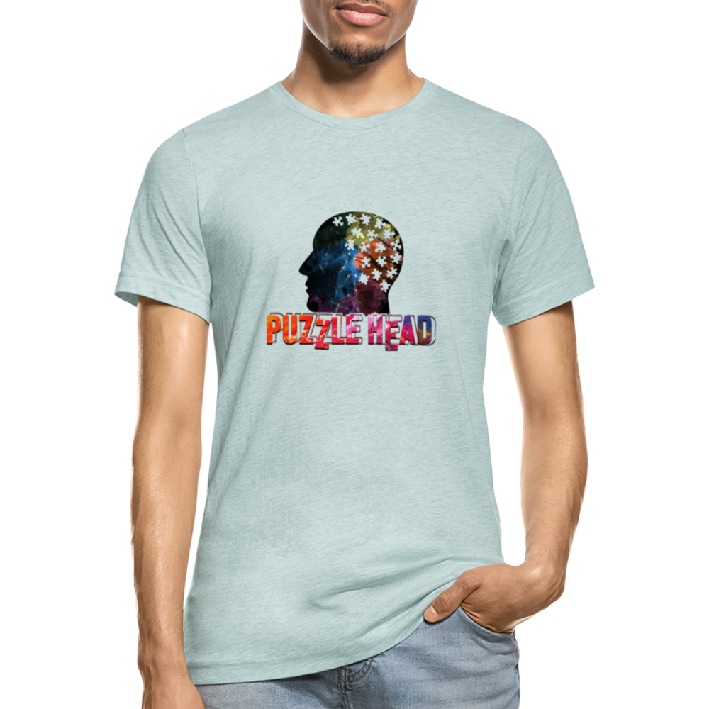 Puzzle Head - Premium T-Shirt - heather prism ice blue