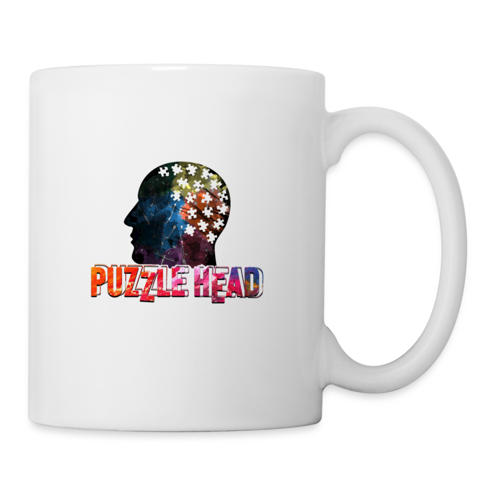 Puzzle Head Coffee Mug - white